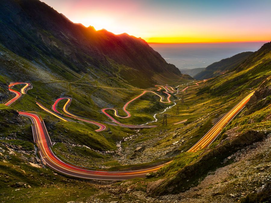 The Transfăgărășan road, which starts at Albota