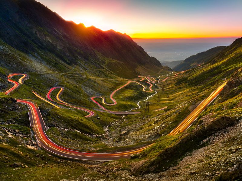 Transfăgărășan-Hochstraße, die bei Albota beginnt